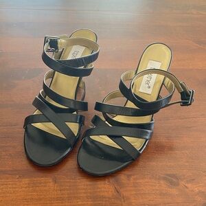 Together Black Strappy Sandals